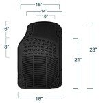 Heavy-Duty Rubber Car Floor Mats - Universal Fit