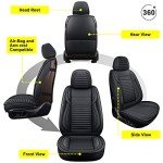 Breathable Waterproof Car Seat Covers - Black (2 PCS)