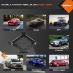 Compact 2 Ton Steel Scissor Car Jack Kit