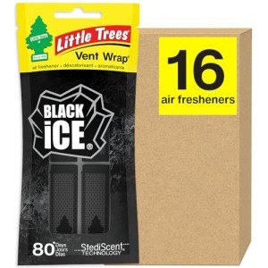 LITTLE TREES Black Ice Vent Wrap Air Fresheners