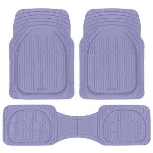 Lavender 4-Piece Rubber Car Floor Mats Set