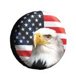 Bald Eagle American Flag Spare Tire Cover 15