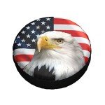 Bald Eagle American Flag Spare Tire Cover 15