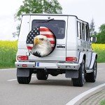 Bald Eagle American Flag Spare Tire Cover 15