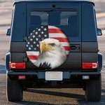 Bald Eagle American Flag Spare Tire Cover 15