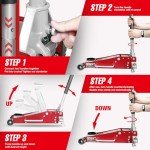 Low Profile Aluminum Racing Floor Jack, 3 Ton