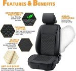 Elantrip Waterproof Leather Car Seat Covers Set