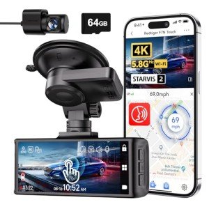 REDTIGER 4K Touch Screen Dual Dash Cam Bundle