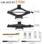 2 Ton Car Jack Tool Kit with Lug Wrench