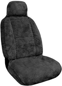 Plush Sheepskin Car Seat Cover - Gray