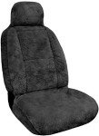 Plush Sheepskin Car Seat Cover - Gray