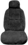 Plush Sheepskin Car Seat Cover - Gray