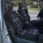 BDK Aztec Pattern Front Seat Covers, 2-Pack
