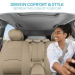 Tan & Black 9-Piece Car Seat Covers Set