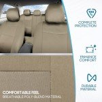 Tan & Black 9-Piece Car Seat Covers Set