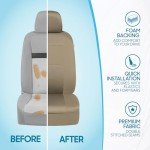 Tan & Black 9-Piece Car Seat Covers Set