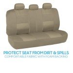 Tan & Black 9-Piece Car Seat Covers Set