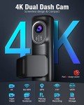 4K Dual Dash Cam with GPS & Night Vision