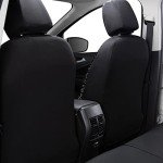 Leopard Gray Black Carbon Fiber Seat Covers - 8PCS