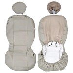 BDK Beige Faux Leather Front Seat Covers