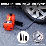 Electric Car Jack Kit with Impact Wrench & Pump