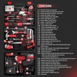 276-Piece Tool Set with Cordless Drill and Case