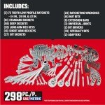 298-Piece Mechanics Tool Set with Sockets