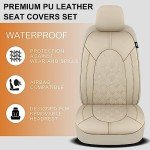 Luxury Waterproof PU Leather Car Seat Covers Set