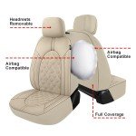 Luxury Waterproof PU Leather Car Seat Covers Set