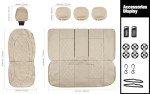 Luxury Waterproof PU Leather Car Seat Covers Set
