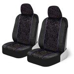 BDK Black Stardust Front Seat Covers Set