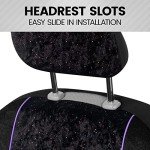 BDK Black Stardust Front Seat Covers Set