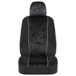 BDK Black Stardust Front Seat Covers Set