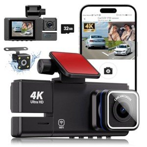 4K WiFi Dash Cam with 32GB Card & Night Vision