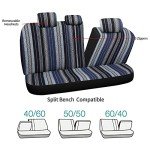 Striped Baja Saddle Blanket Car Seat Covers Set