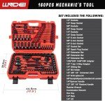 160-Piece Metric Mechanics Tool Set with Ratchet