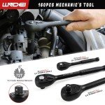 160-Piece Metric Mechanics Tool Set with Ratchet