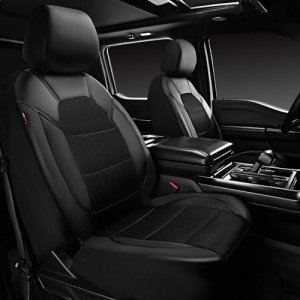Leather Car Seat Covers with Air Mesh — 2 Pack