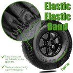 15" Soft PU Leather Spare Tire Cover - Black