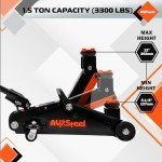 1.5T AV Steel Floor Jack with Storage Case