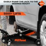 1.5T AV Steel Floor Jack with Storage Case