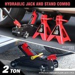 Low Profile Hydraulic Floor Jack with Stands