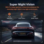 Ecomoment 4K Dual Dash Cam with WiFi & GPS