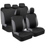 BDK Gray UltraSleek Car Seat Cover Set