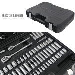 145-Piece Mechanics Socket Set by Amazon Basics