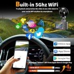4K Dual Channel Dash Cam with WiFi & 64GB Card