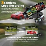 4K Dual Channel Dash Cam with WiFi & 64GB Card