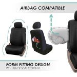 3D Air Mesh Fabric Car Seat Covers - Black