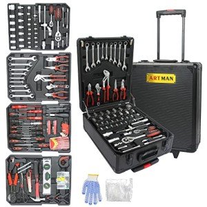 899PCS Complete Tool Set with Rolling Toolbox