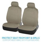 Solid Beige Full Set Car Seat Covers